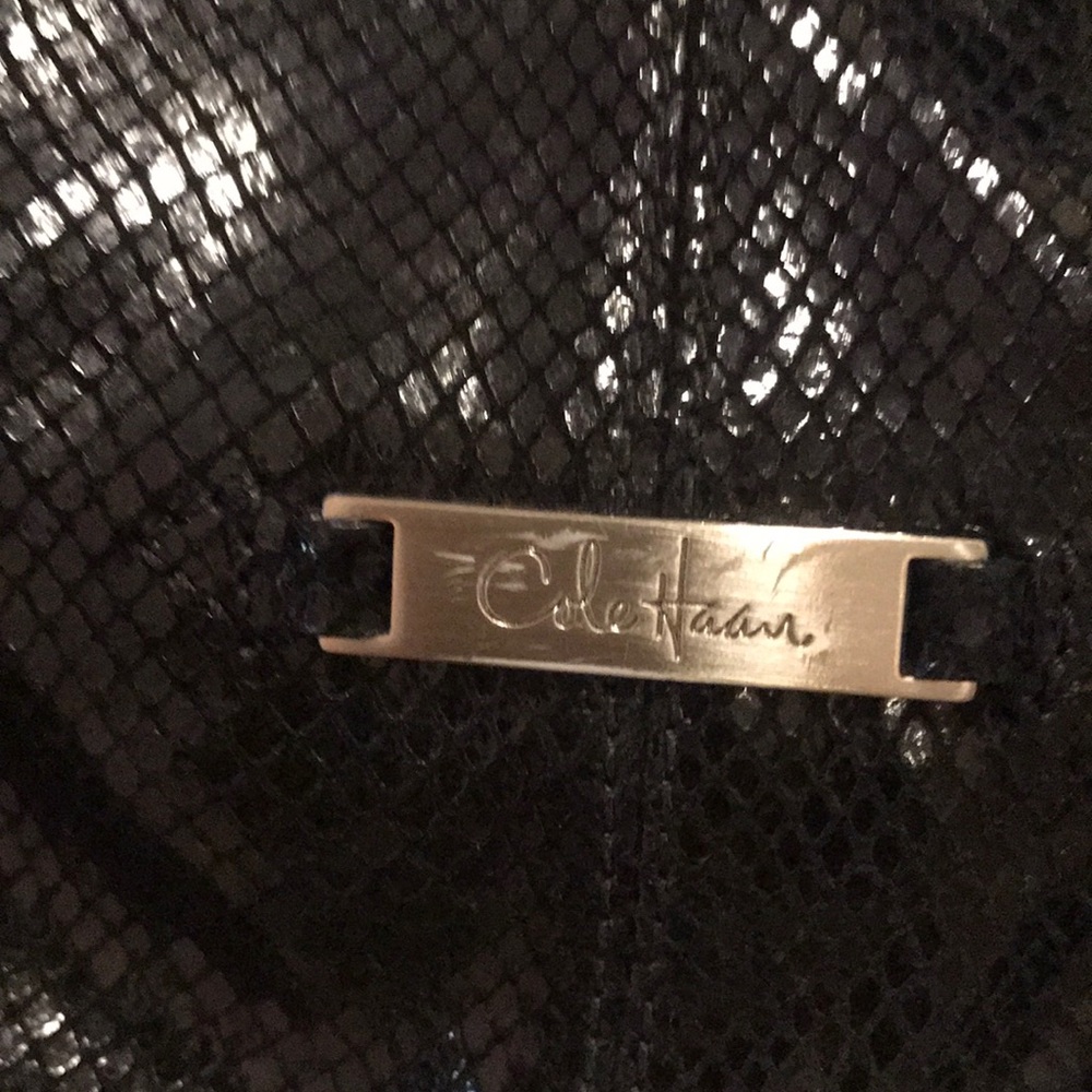 Cole Haan Slouch Handbag, Black Python Leather - image 2